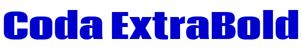Coda ExtraBold шрифт